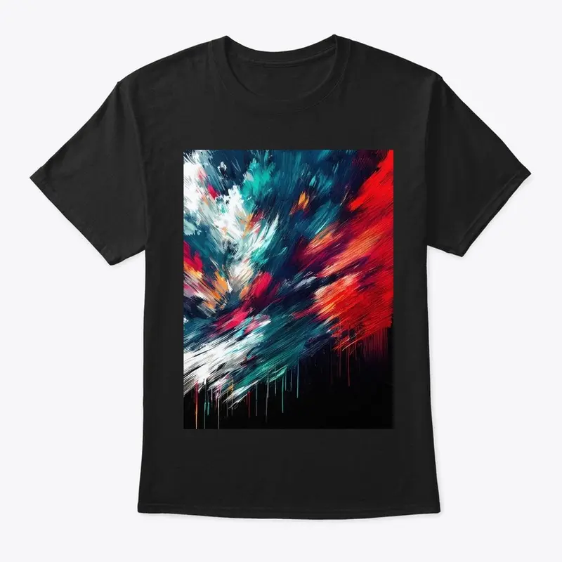 Bold Abstract Painting Print T-Shirt